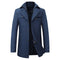 Men's Long Overcoat - Elegant Tailored Style Wool Coat for Winter, Classic Button Closure, Versatile Mens Trench Coat 2