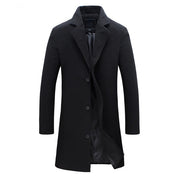 Men's Long Overcoat - Elegant Wool Coat for Timeless Style in Men's Coats 0