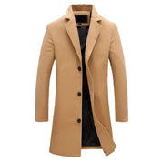 Men's Long Overcoat - Elegant Wool Coat for Timeless Style in Men's Coats 4