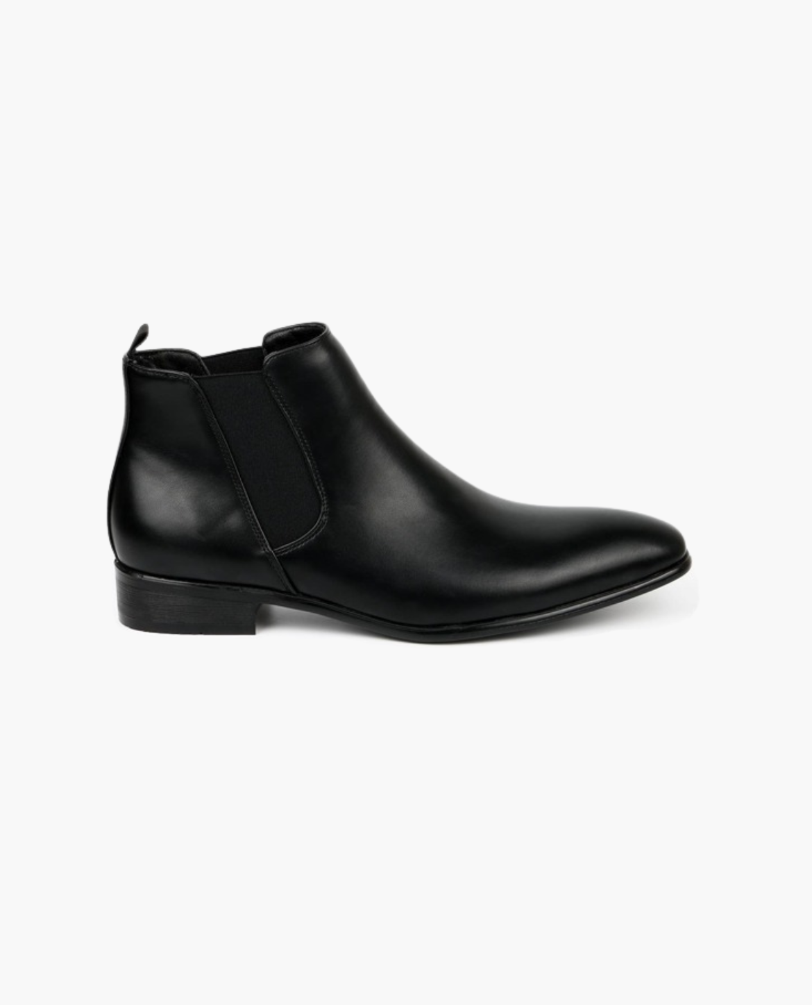 Men's Pointed Toe Chelsea Boots with Elastic Panels Dress Shoes 0
