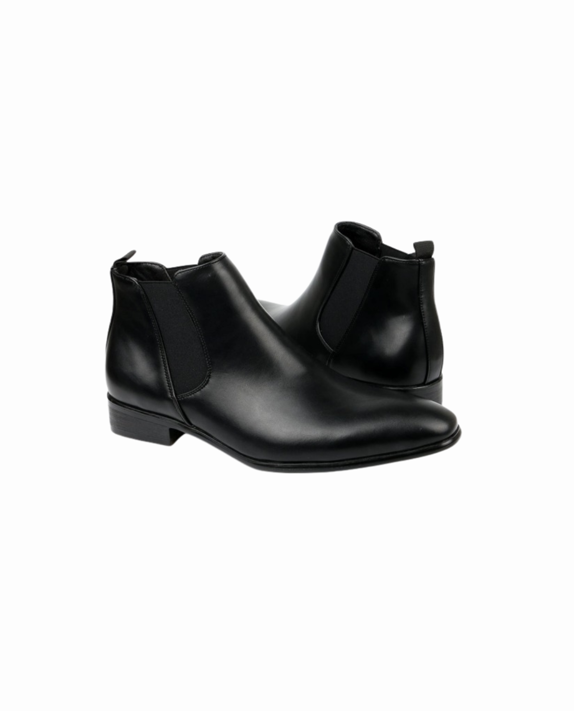 Men's Pointed Toe Chelsea Boots with Elastic Panels Dress Shoes 1