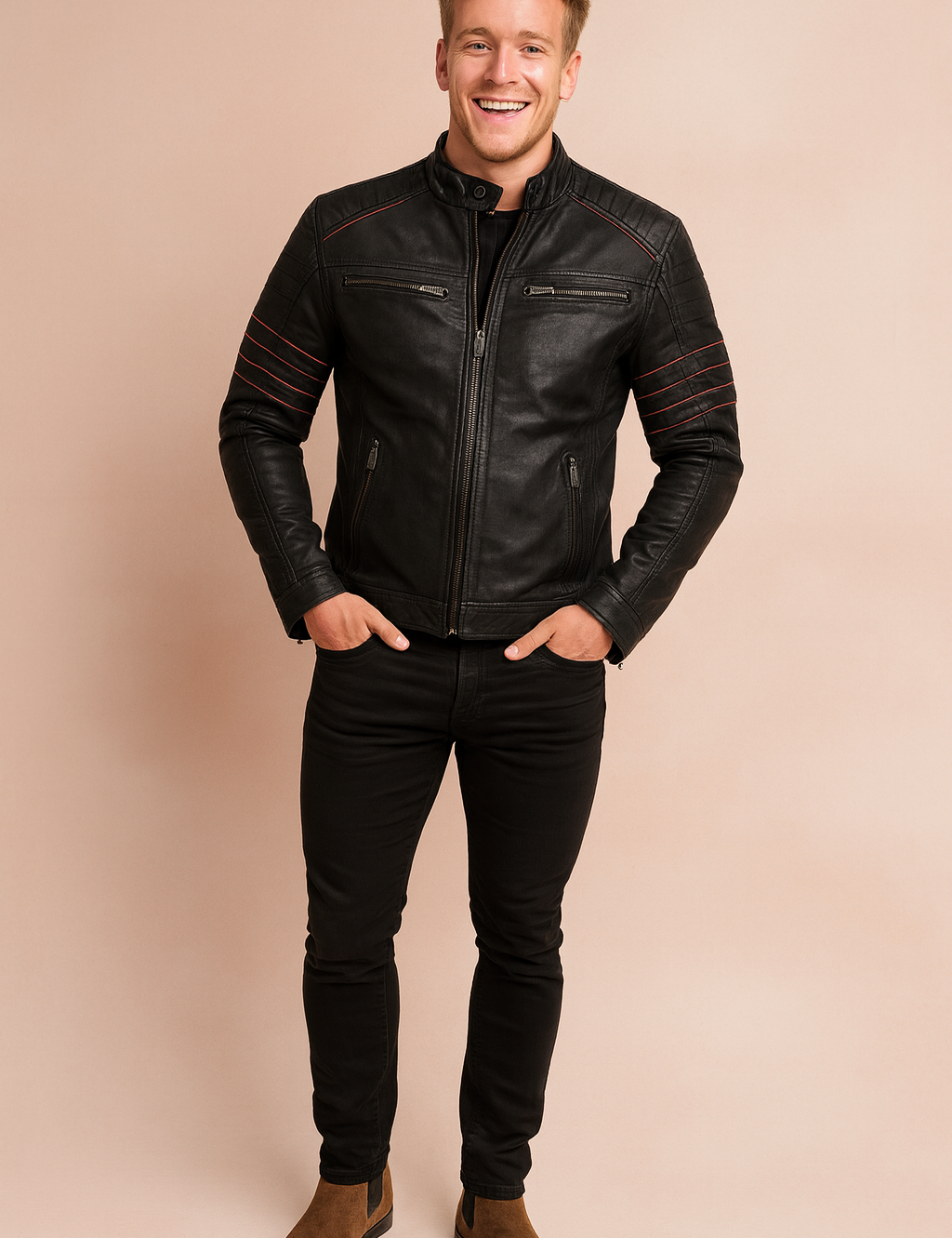 Men's Premium Motorcycle Jacket | Zipper 0