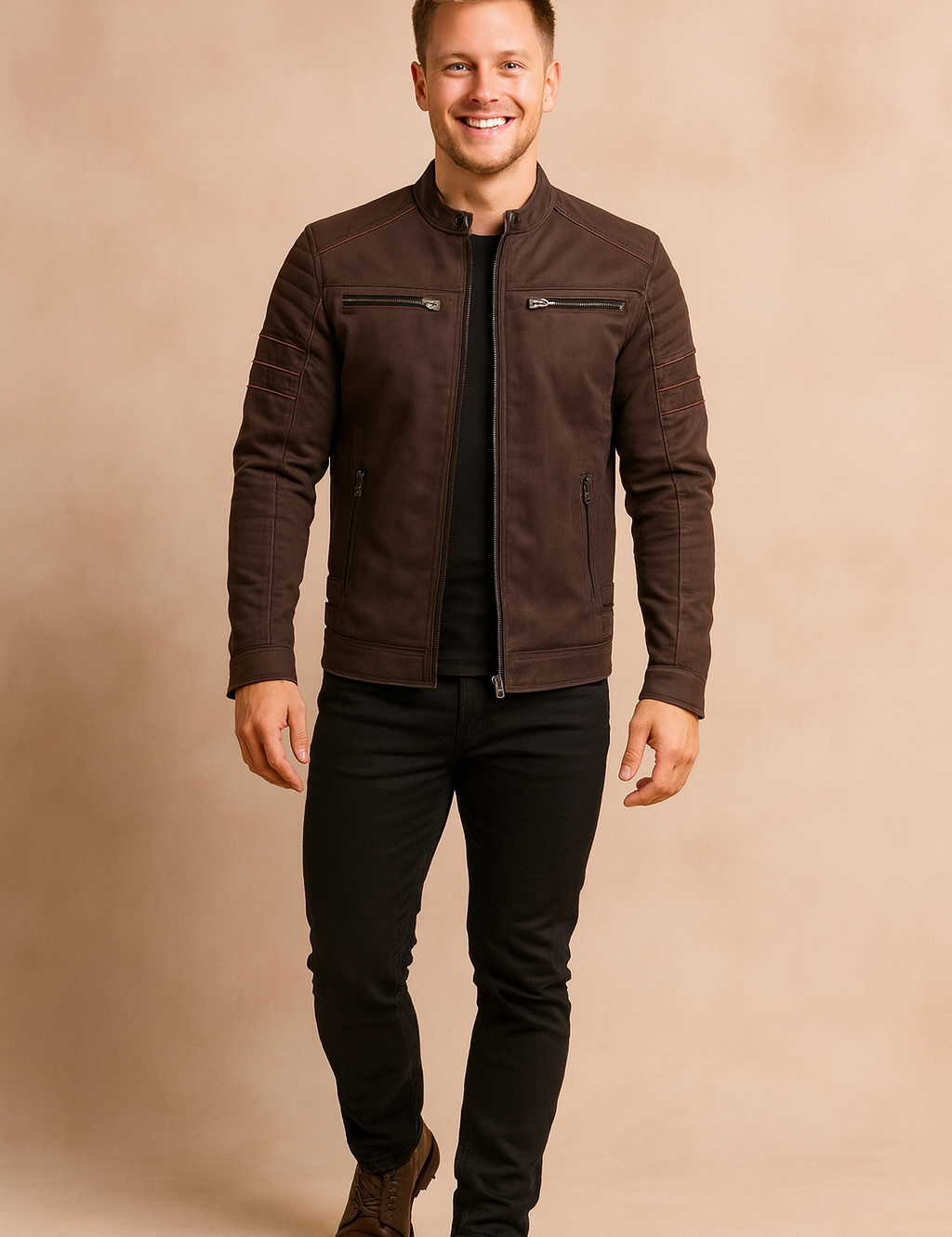 Men's Premium Motorcycle Jacket | Zipper 1