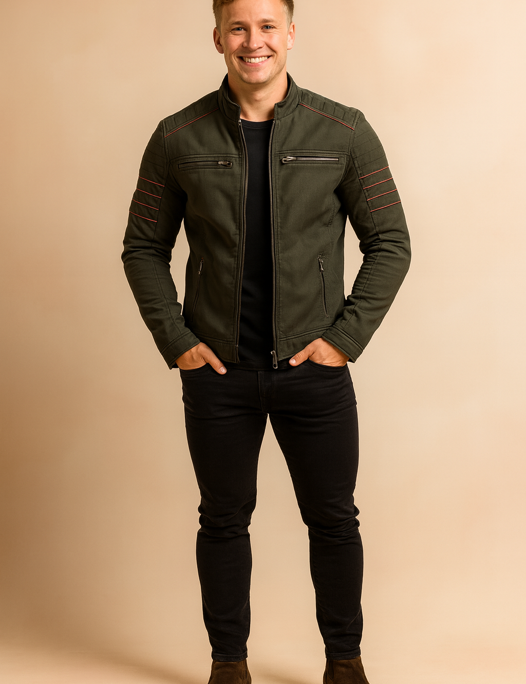Men's Premium Motorcycle Jacket | Zipper 2