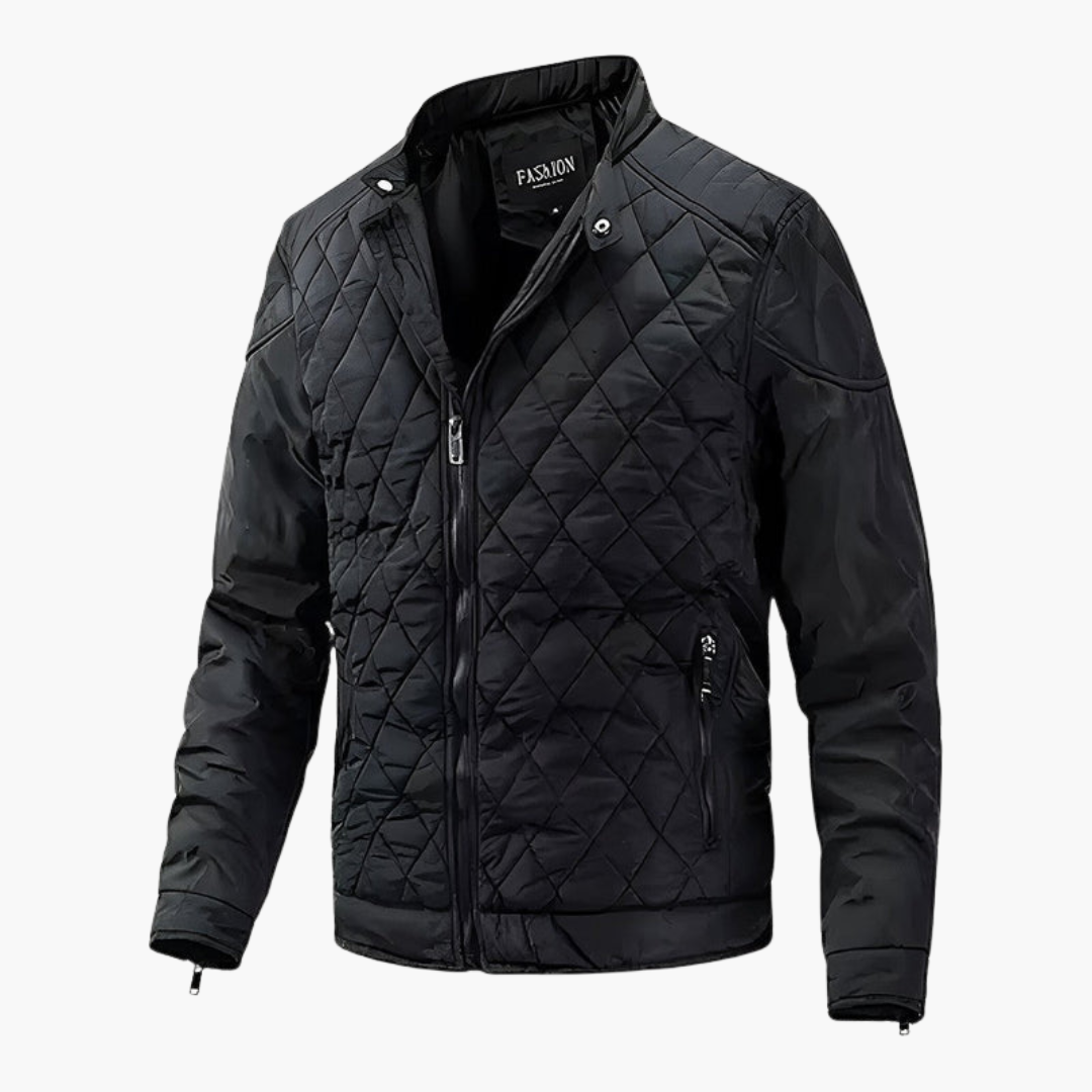 Men's Puffer Jacket - Quilted Insulated Winter Outerwear with Zip Closure and Pockets for Cool Weather 0