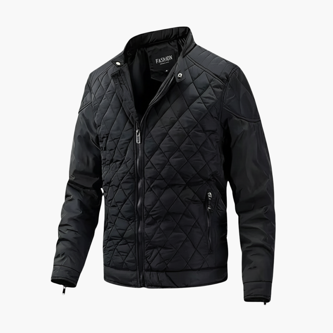 Men's Puffer Jacket - Quilted Insulated Winter Outerwear with Zip Closure and Pockets for Cool Weather 1