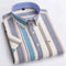 Men's Shirt Short Sleeve Striped Tailored Fit Casual Button-Up for Spring and Summer 8