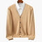 Men's V-Neck Cardigan Sweater with Button Closure for Casual Layering and Stylish Comfort 0