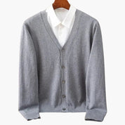 Men's V-Neck Cardigan Sweater with Button Closure for Casual Layering and Stylish Comfort 6