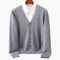 Men's V-Neck Cardigan Sweater with Button Closure for Casual Layering and Stylish Comfort 6
