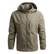 Men's Waterproof Rain Jacket with Adjustable Hood and Zip Pocket for Outdoor Activities 0
