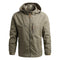 Men's Waterproof Rain Jacket with Adjustable Hood and Zip Pocket for Outdoor Activities 0