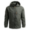 Men's Waterproof Rain Jacket with Adjustable Hood and Zip Pocket for Outdoor Activities 1