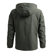 Men's Waterproof Rain Jacket with Adjustable Hood and Zip Pocket for Outdoor Activities 3
