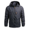 Men's Waterproof Rain Jacket with Adjustable Hood and Zip Pocket for Outdoor Activities 5
