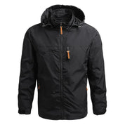 Men's Waterproof Rain Jacket with Adjustable Hood and Zip Pocket for Outdoor Activities 7