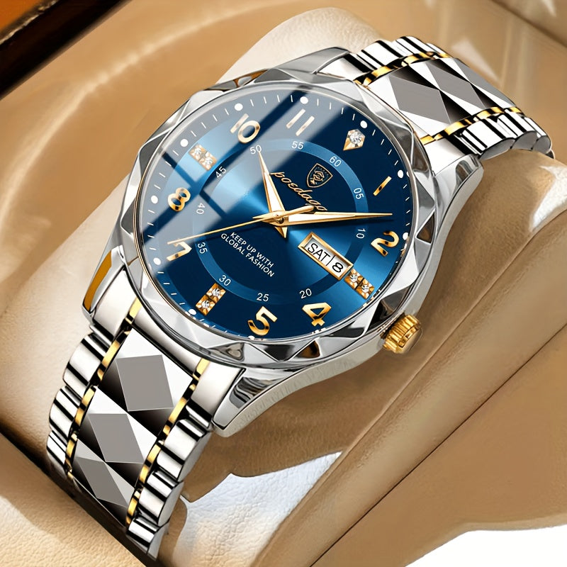 Inter-Gold bracelet with blue dial