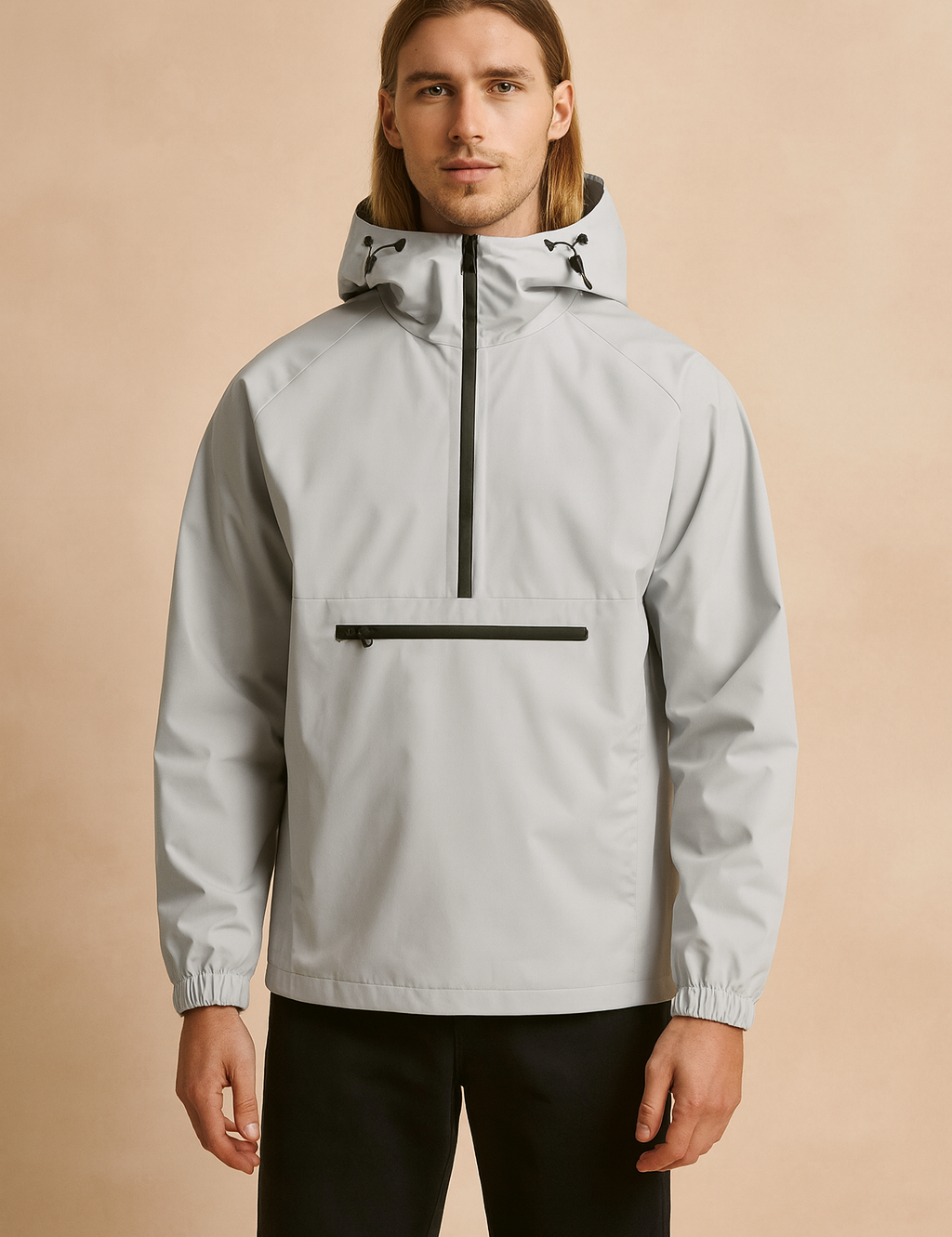 Men's winter raincoat with hood 2