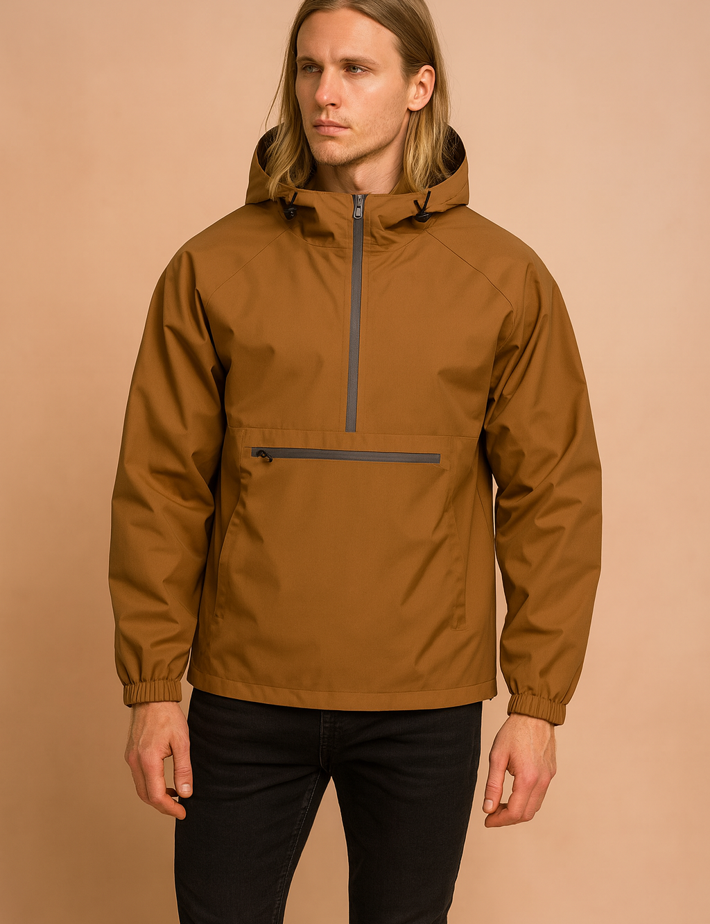 Men's winter raincoat with hood 4