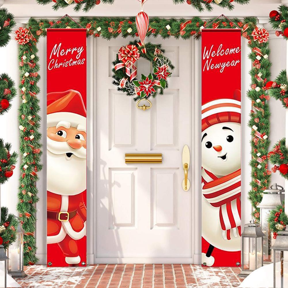 Merry Christmas Hanging Door Banners 1