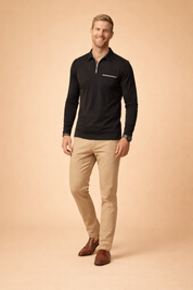 Michał | Men's long-sleeved polo shirt with zipper 2