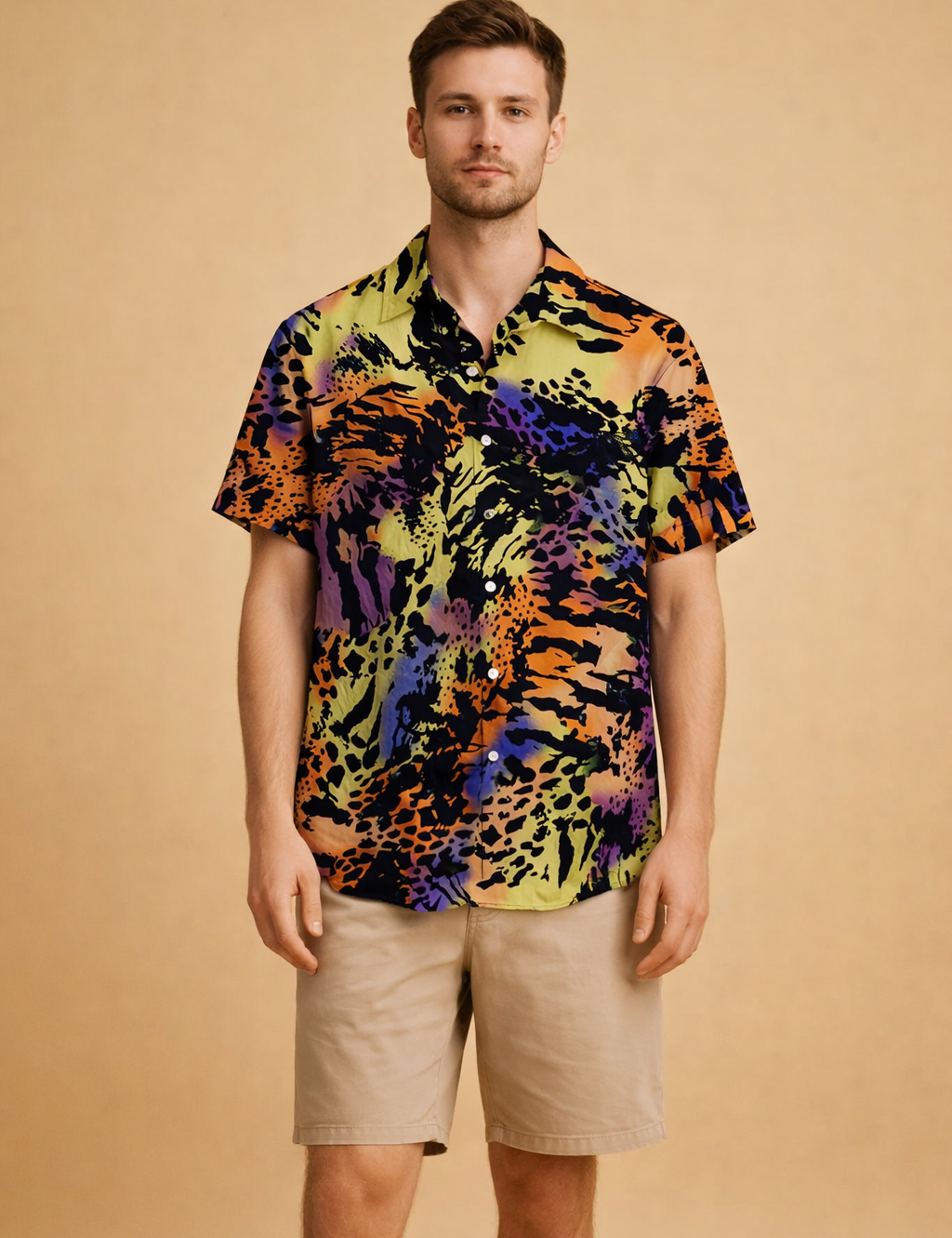 Michał | Short Sleeve Shirt with a Bold Pattern 2