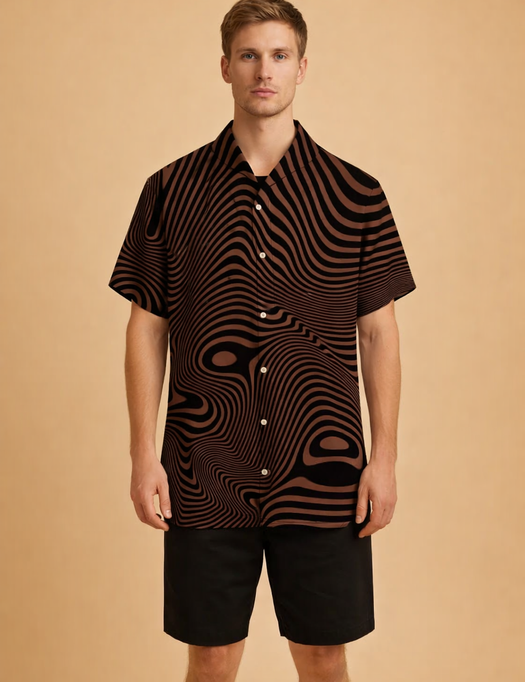 Michał | Short Sleeve Shirt with a Bold Pattern 3