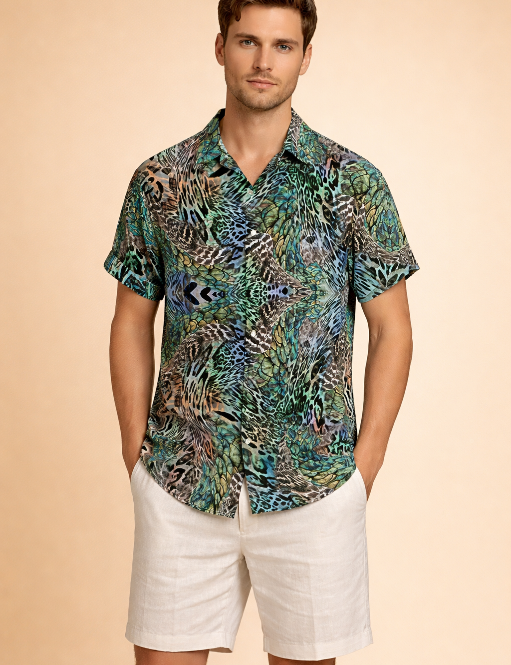 Michał | Short Sleeve Shirt with a Bold Pattern 6