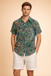 Michał | Short Sleeve Shirt with a Bold Pattern 6