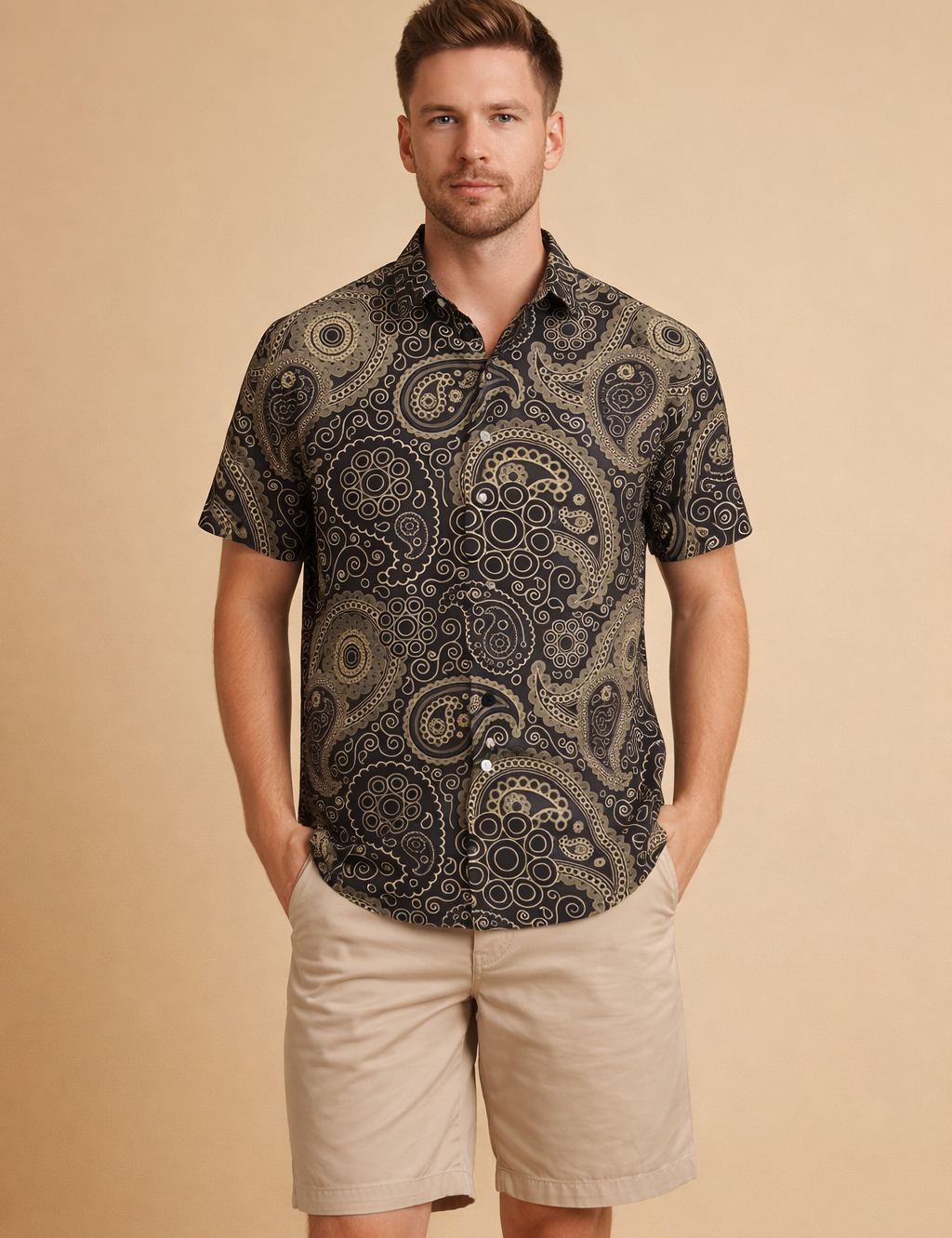 Michał | Short Sleeve Shirt with a Bold Pattern 8