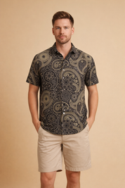 Michał | Short Sleeve Shirt with a Bold Pattern 8