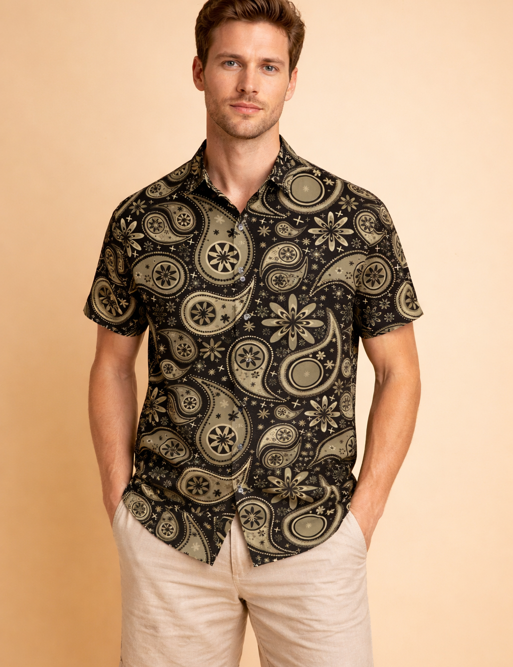 Michał | Short Sleeve Shirt with a Bold Pattern 9