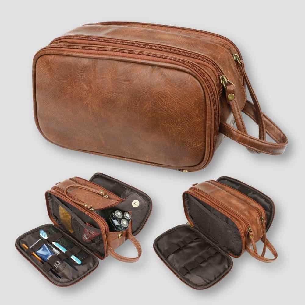 Mikaela | Royal leather travel toiletry bag 3