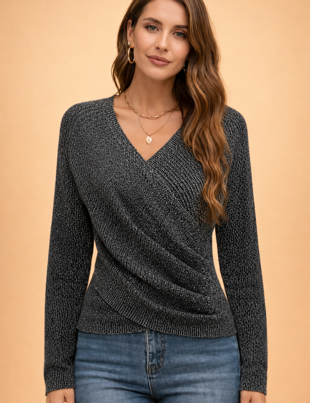 Kalina | Sweater with a wrap neckline