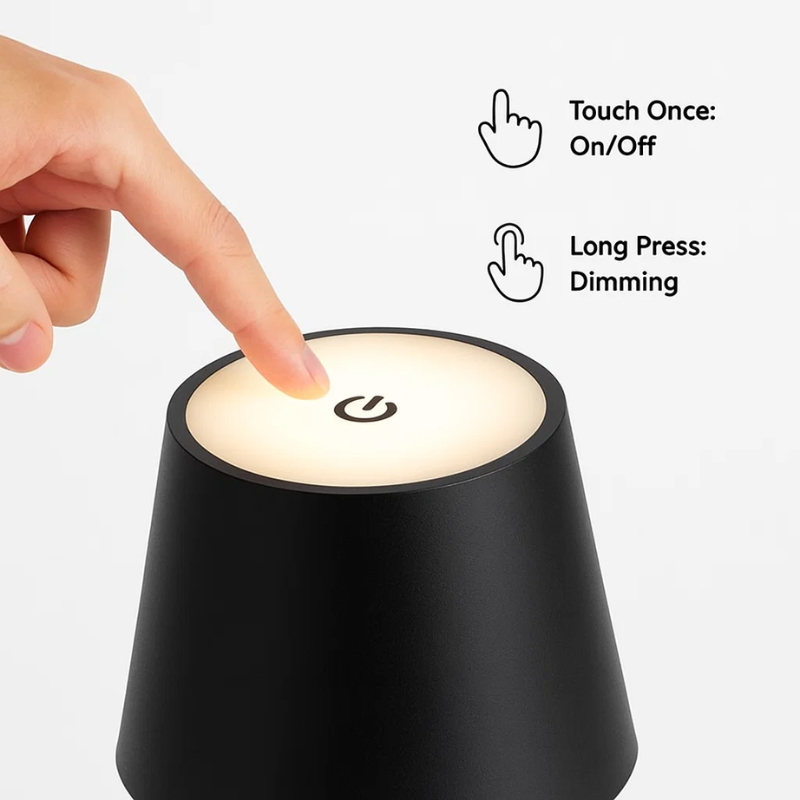 Modern rechargeable wireless LED table lamp | Portable lighting for home, office and outdoor use 2