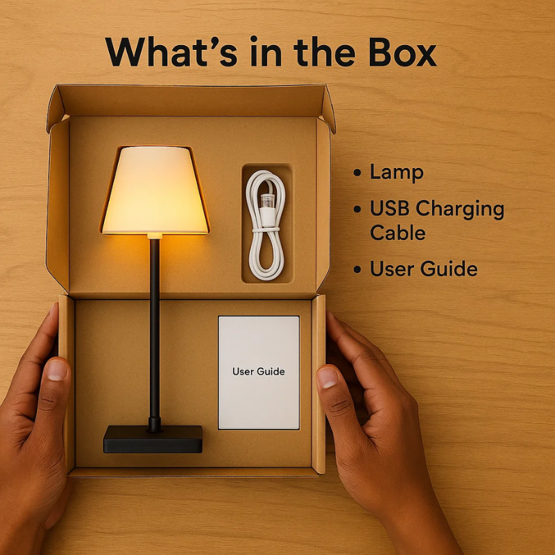 Modern rechargeable wireless LED table lamp | Portable lighting for home, office and outdoor use 7