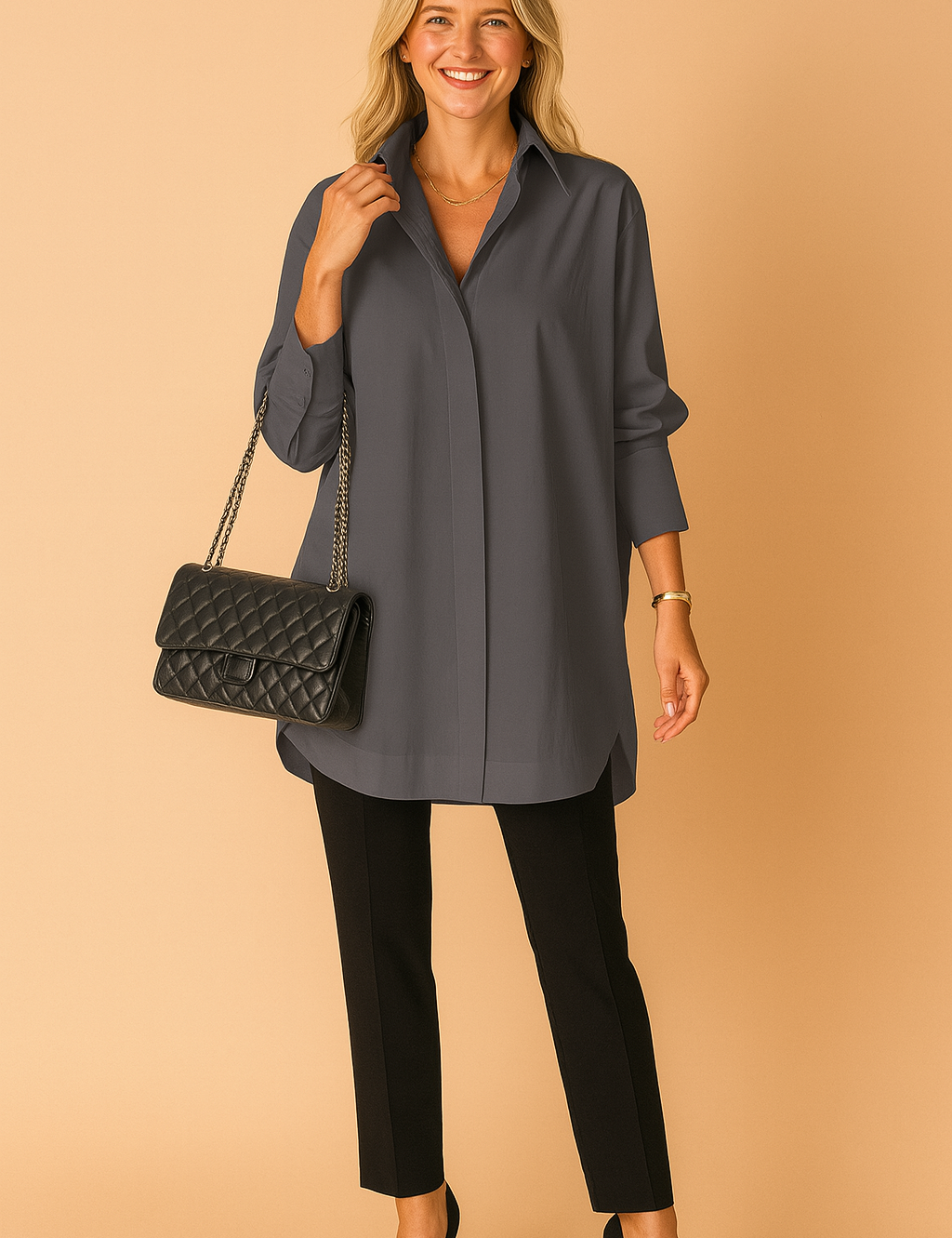 Monaco | Elegant oversized shirt blouse 2