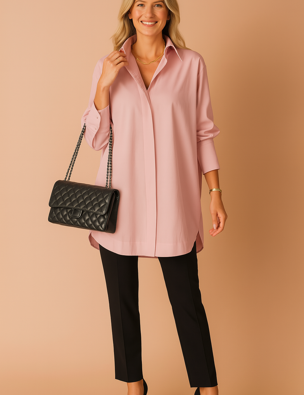 Monaco | Elegant oversized shirt blouse 6