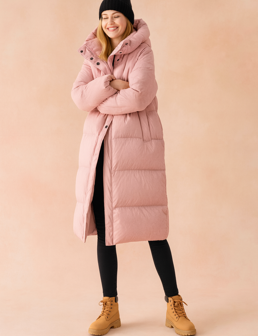 Monika | Long Quilted Winter Jacket with Hood 2