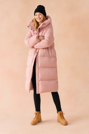 Monika | Long Quilted Winter Jacket with Hood 2