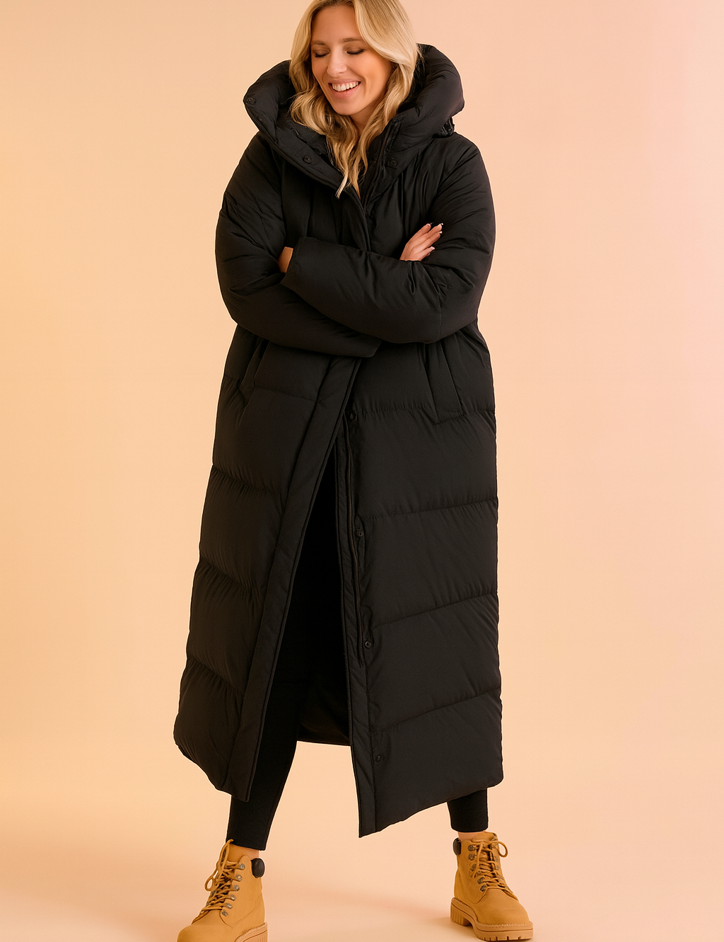 Monika | Long Quilted Winter Jacket with Hood 3