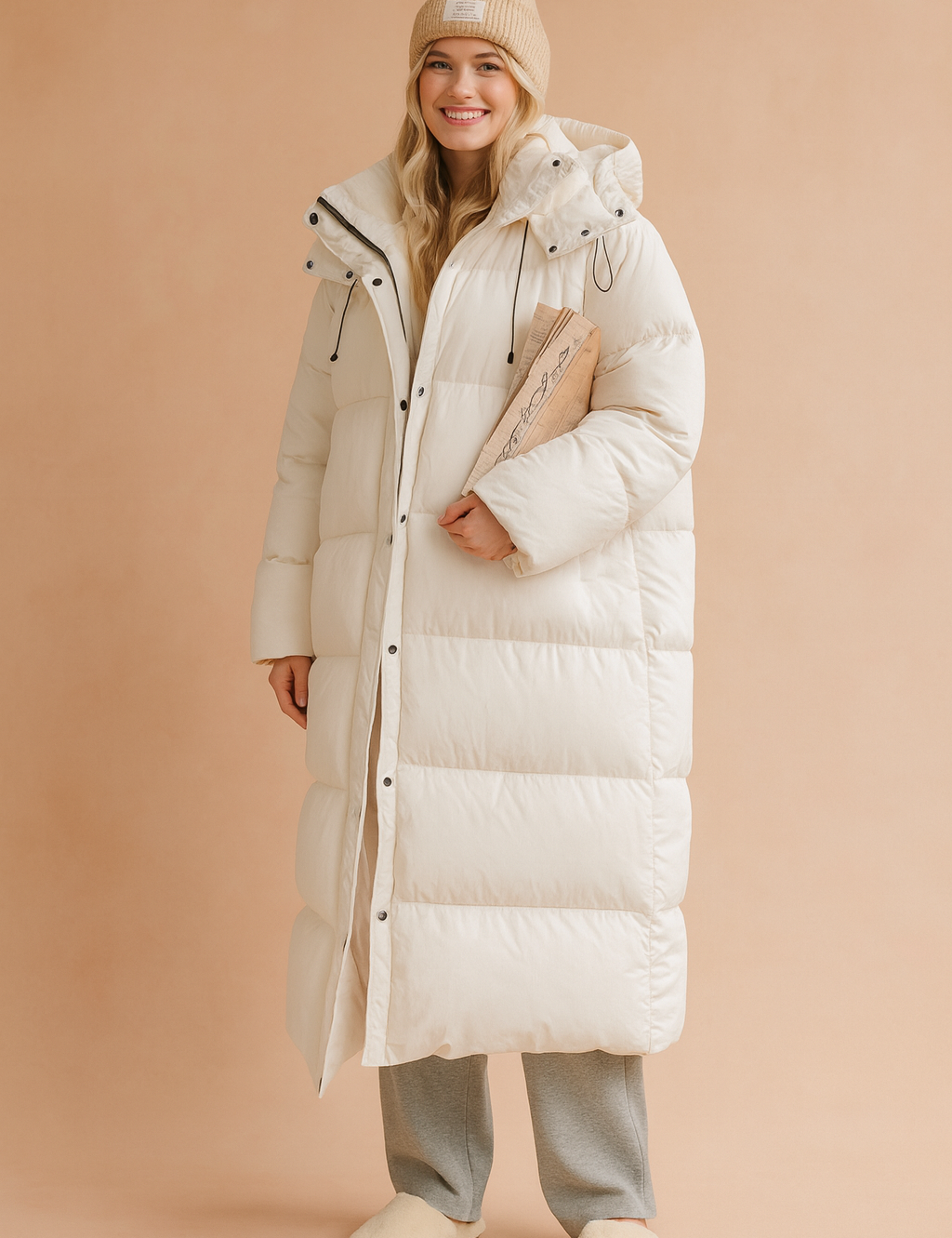 Monika | Long Quilted Winter Jacket with Hood 4