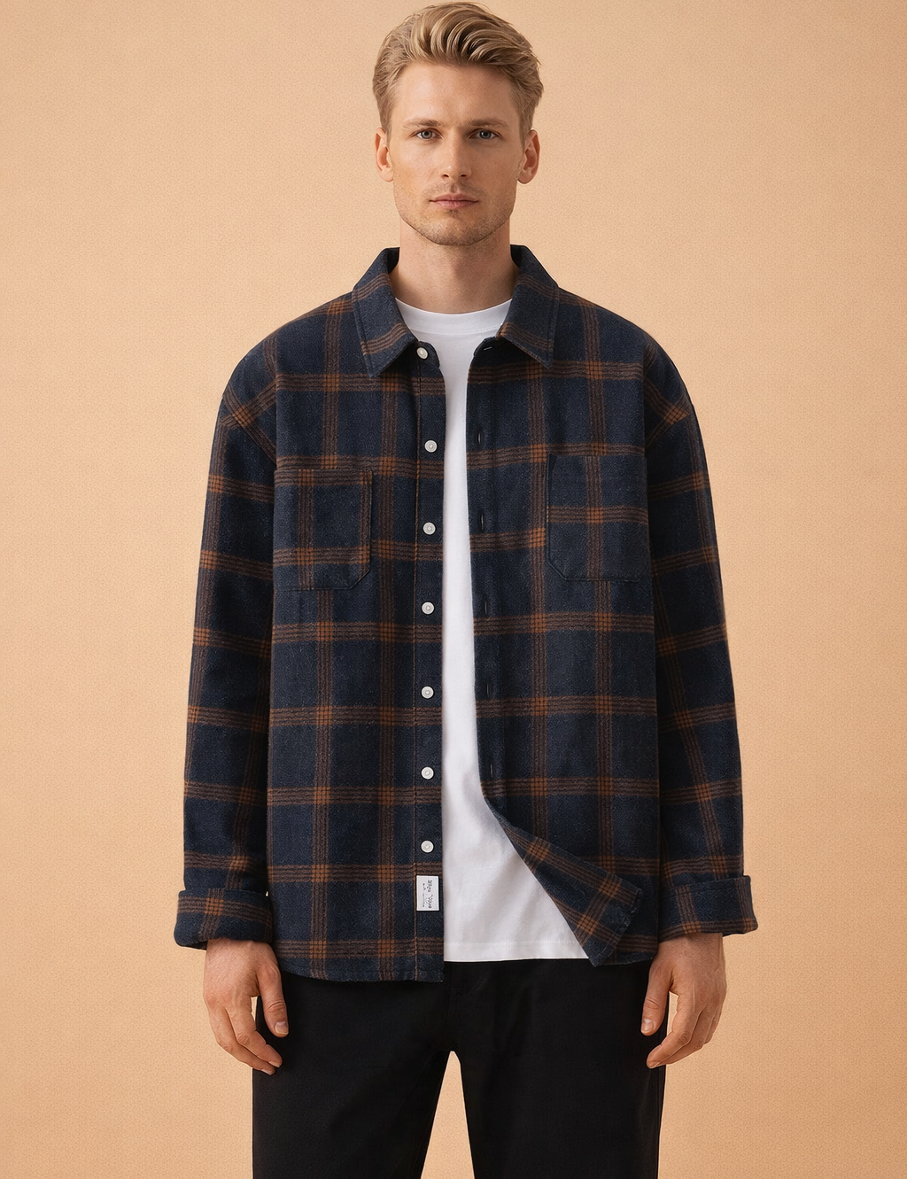 Montavio | Men's Long Sleeve Checked Shirt 1