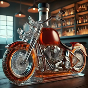 Motorcycle-Shaped Whiskey Decanter – Unique Glass Bar Accessory for Spirits and Enthusiasts 0