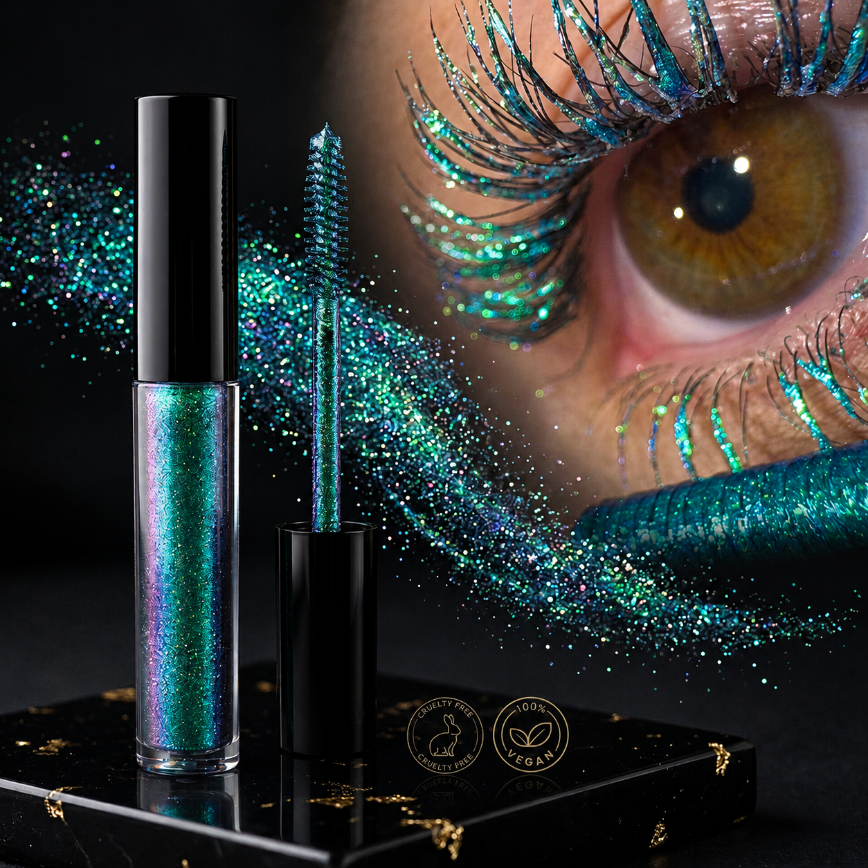 Multichrome Mascara Topper | Wasserfest | Farbwechselnder Schimmer | GlimmerCoat 0