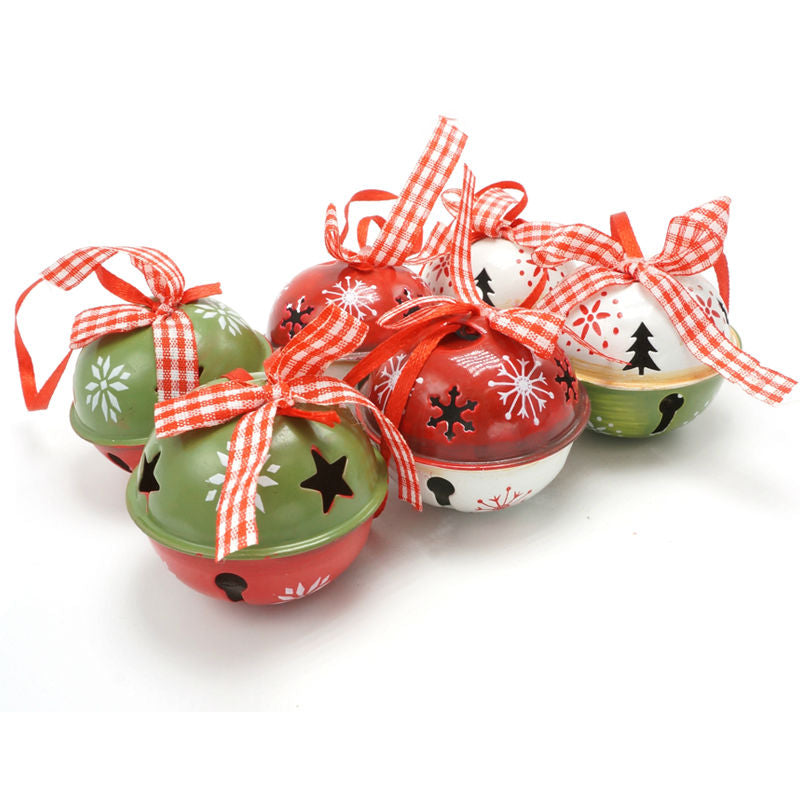 Multicolored metal bells with ribbon 3