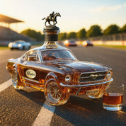 Mustang Car-Shaped Whiskey Decanter Set – Unique Glass Whiskey and Decanter Set for Home Bar 0