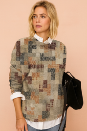 Nadia | Artistic Print Sweater 0