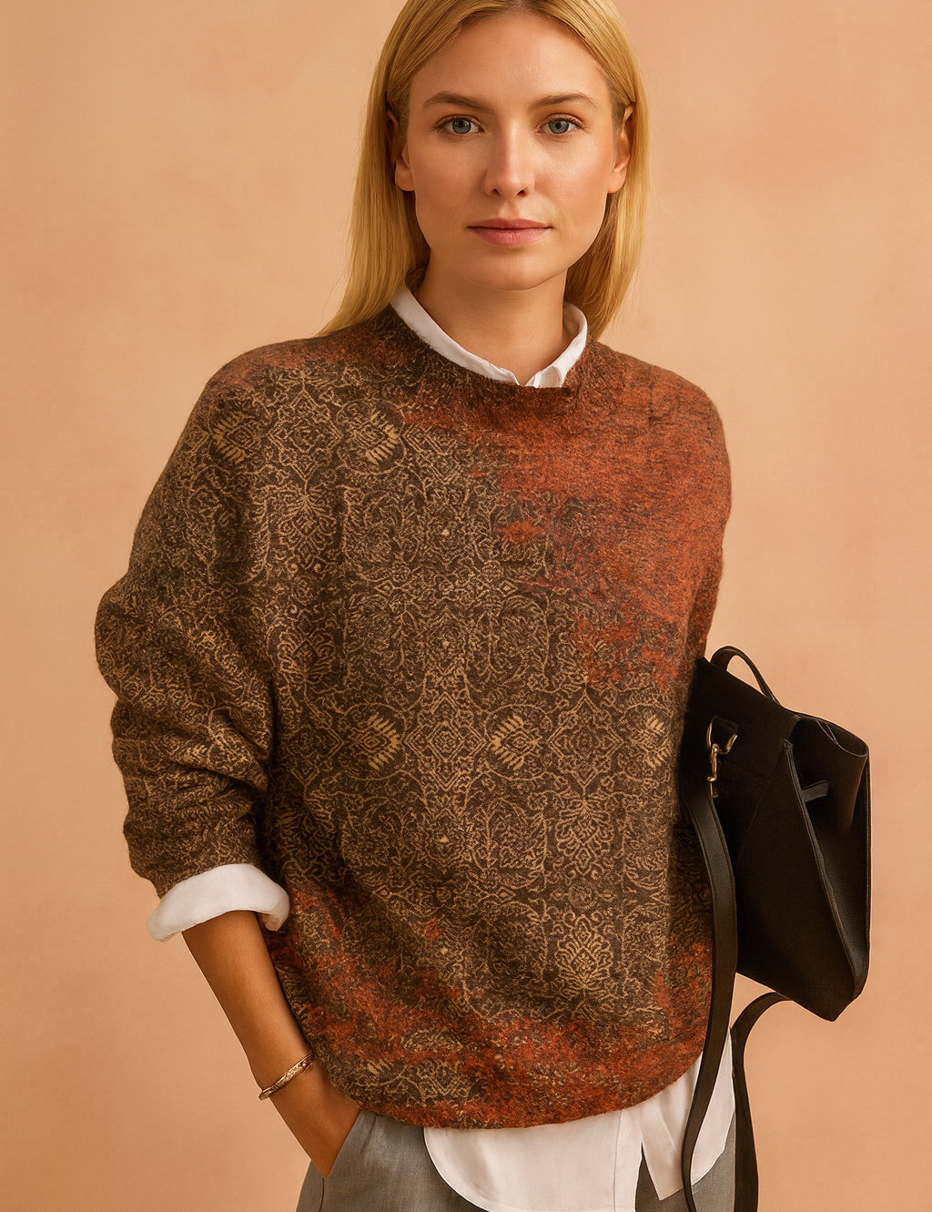 Nadia | Artistic Print Sweater 1