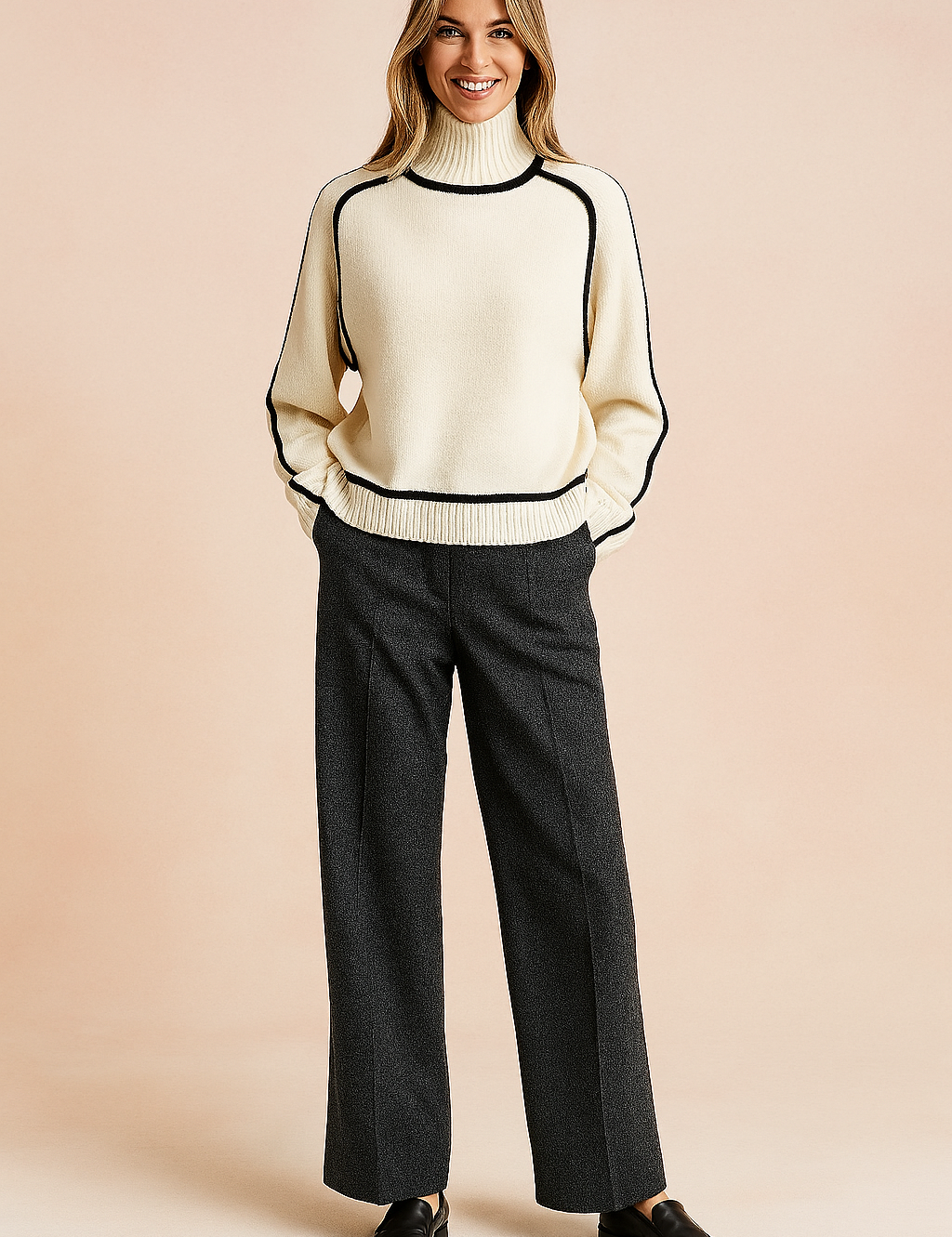 Nadia | Sweater with contrasting trim 2